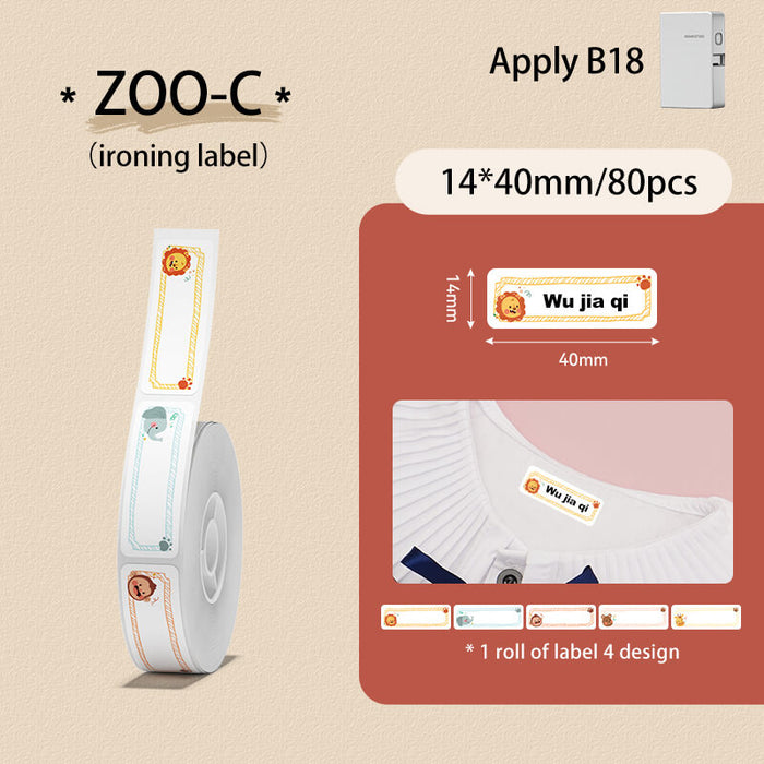 Bunte B18-Etikettenaufkleber, wasserdicht und hochtemperaturbeständig